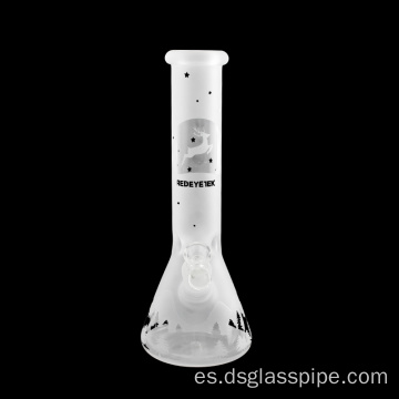 15 pulgadas de vaso de vaso de arena tubería de fumador de vidrio con pipa de agua de vidrio con sistema de abajo difuso negro y tazón masculino de 14 mm